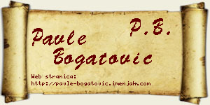 Pavle Bogatović vizit kartica